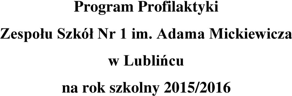Adama Mickiewicza w