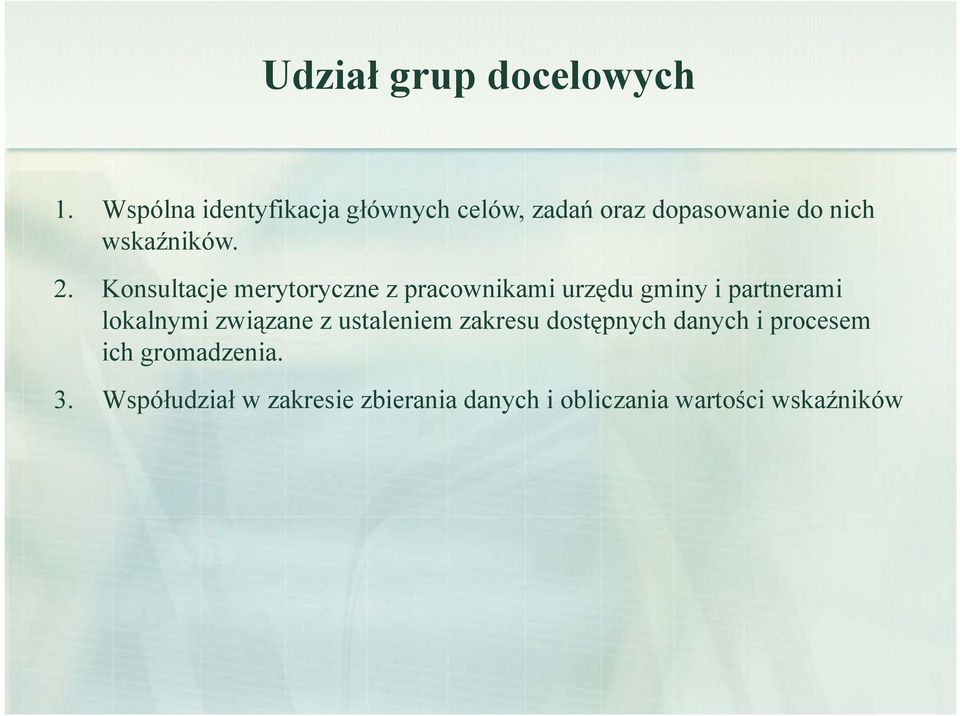 Konsultacje merytoryczne z pracownikami urzędu gminy i partnerami lokalnymi związane