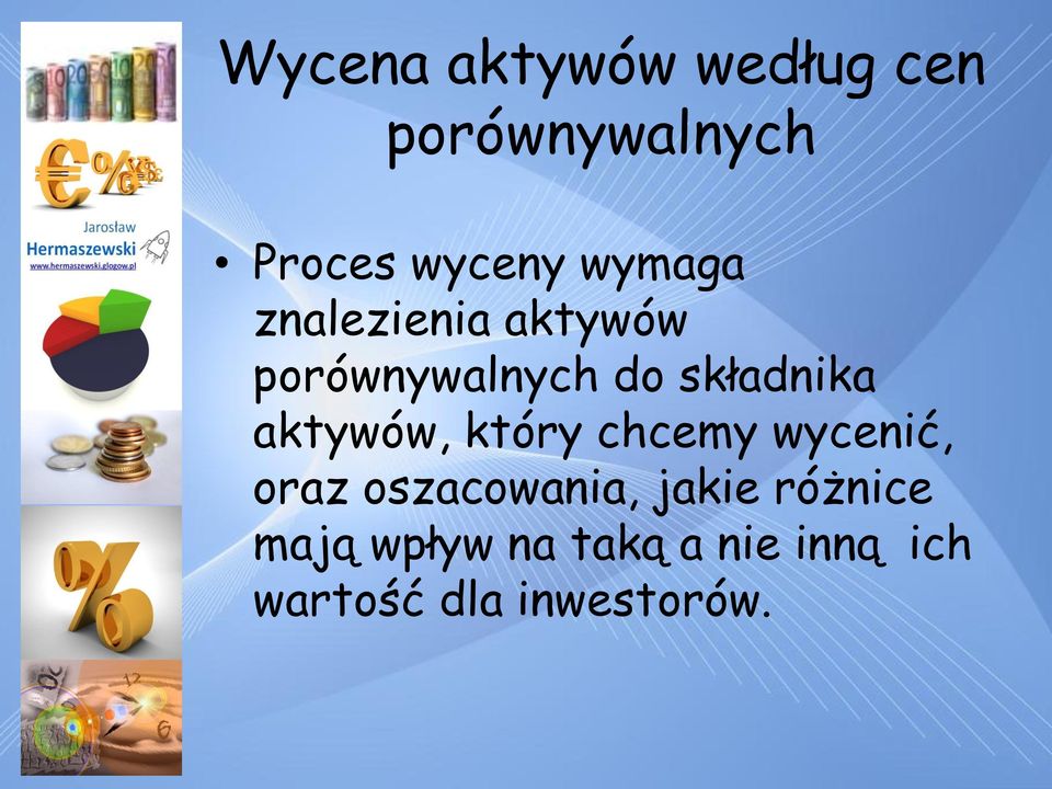 aktywów, który chcemy wycenić, oraz oszacowania, jakie