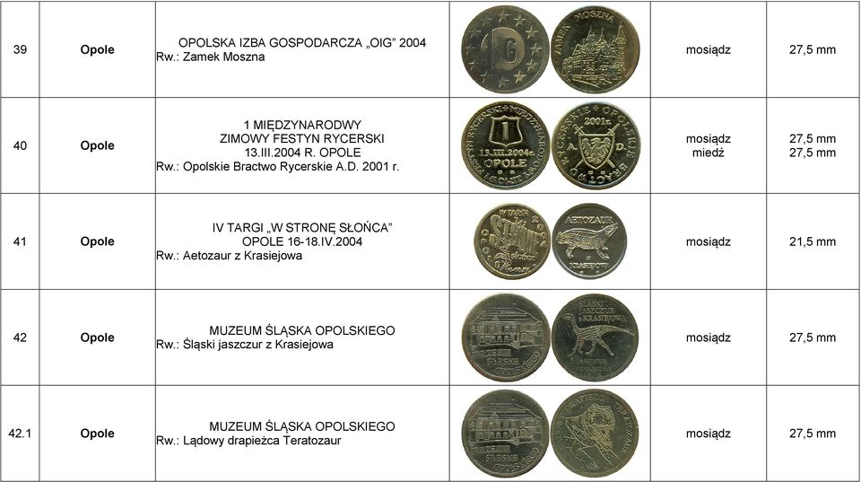 : Opolskie Bractwo Rycerskie A.D. 2001 r. 41 Opole IV TARGI W STRONĘ SŁOŃCA OPOLE 16-18.IV.2004 Rw.