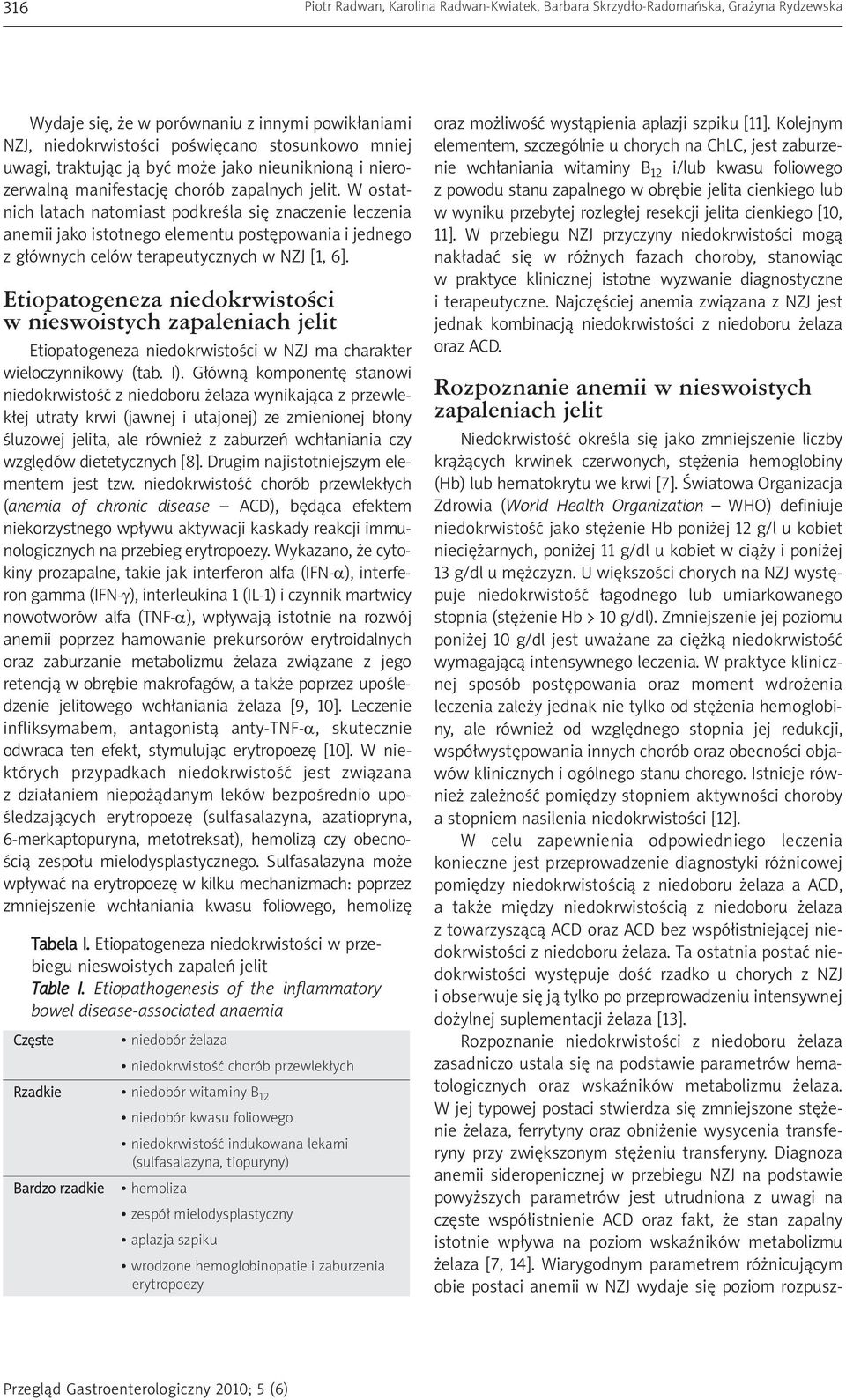 W ostatnich latach natomiast podkreśla się znaczenie leczenia anemii jako istotnego elementu postępowania i jednego z głównych celów terapeutycznych w NZJ [1, 6].