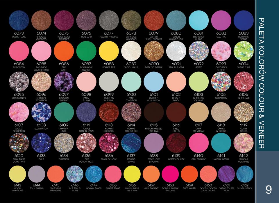 GROUNDS 6078 VIVACIOUS VERDIGRIS 6089 SHOCK VALUE 6100 MINT CONDITION 6114 COFFEE, TEA OR ME!