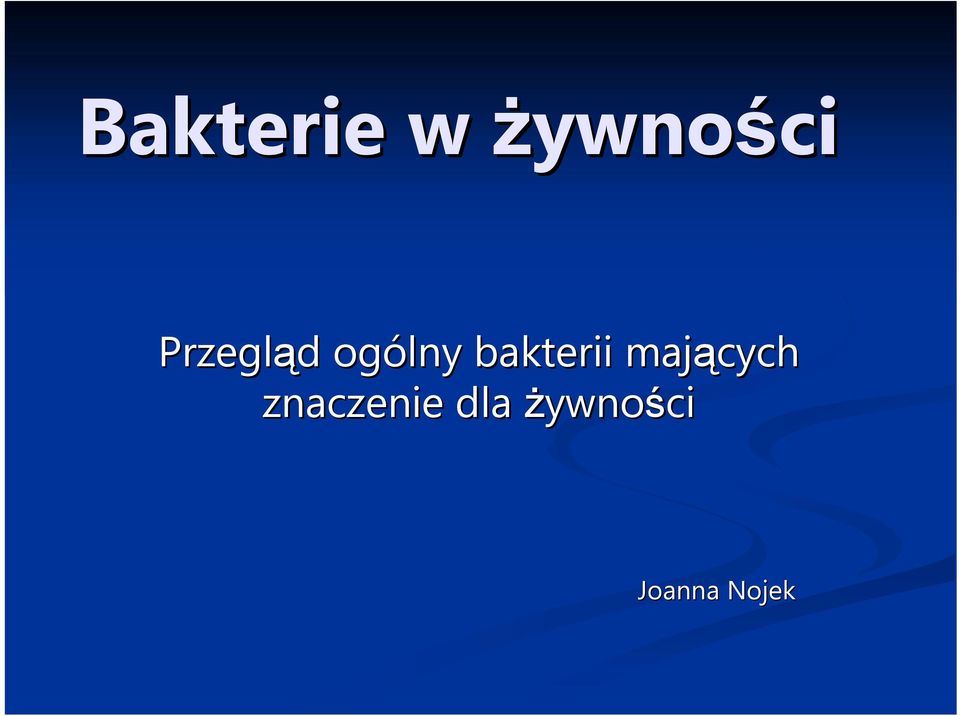 bakterii mających