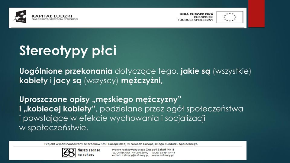 męskiego mężczyzny i kobiecej kobiety, podzielane przez ogół