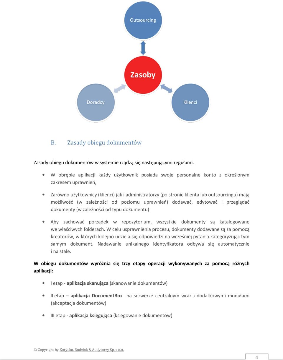 możliwość (w zależności od poziomu uprawnień) dodawać, edytować i przeglądać dokumenty (w zależności od typu dokumentu) Aby zachować porządek w repozytorium, wszystkie dokumenty są katalogowane we