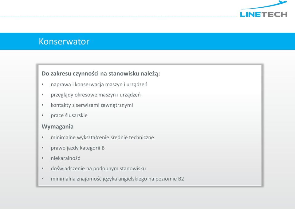 minimalne wykształcenie średnie techniczne prawo jazdy kategorii B