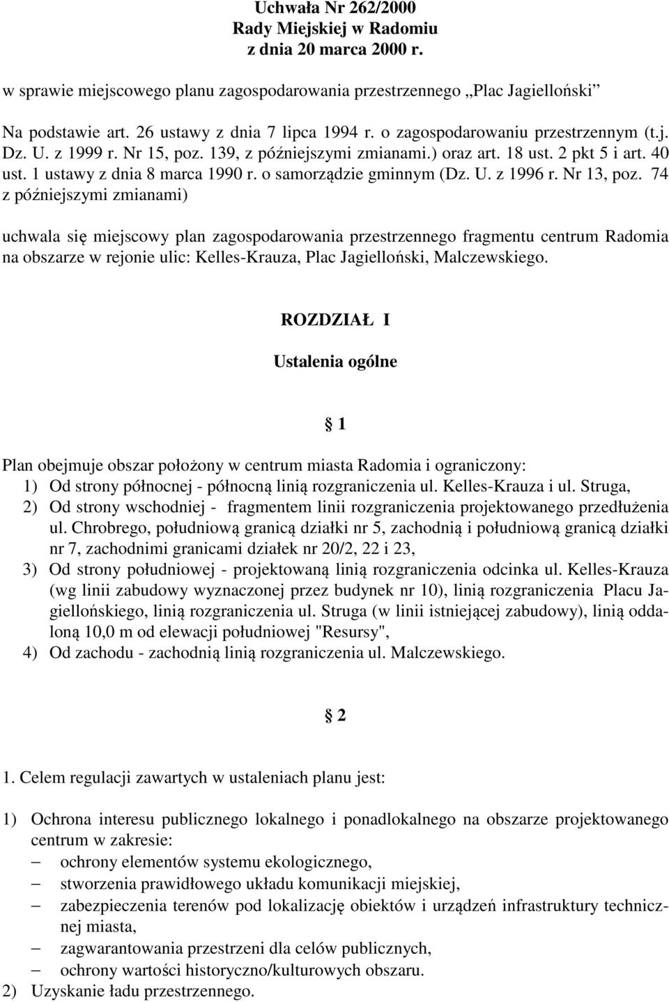 U. z 1996 r. Nr 13, poz.