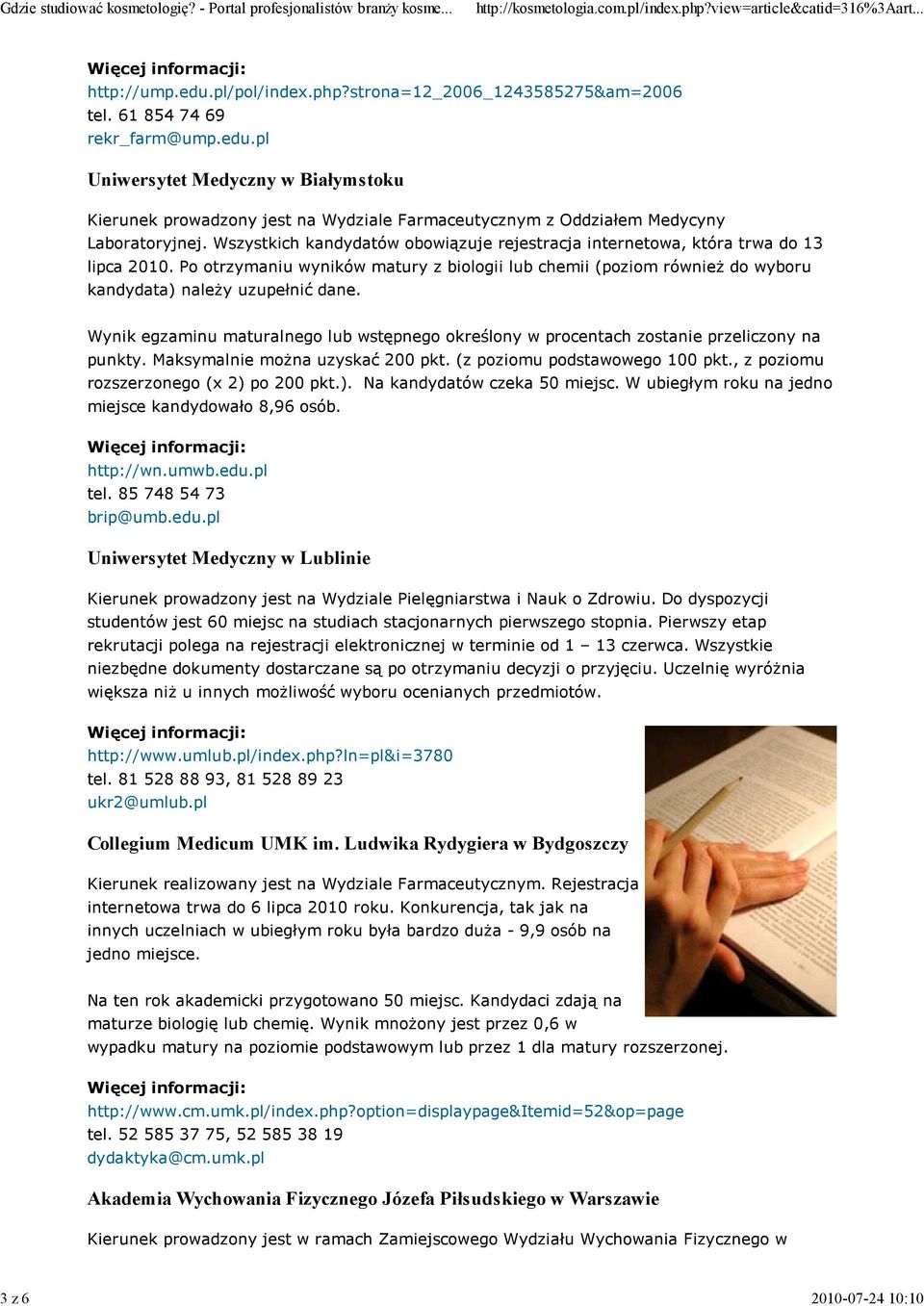 Wynik egzaminu maturalnego lub wstępnego określony w procentach zostanie przeliczony na punkty. Maksymalnie można uzyskać 200 pkt. (z poziomu podstawowego 100 pkt.