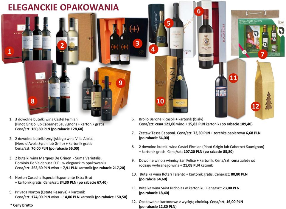 2 butelki wina Marques De Grinon - Suma Varietalis, Dominio De Valdepusa D.O. w eleganckim opakowaniu Cena/szt: 263,60 PLN wino + 7,91 PLN kartonik (po rabacie 217,20) 4.