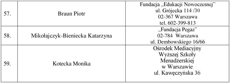 Grójecka 114 /30 02-367 tel.