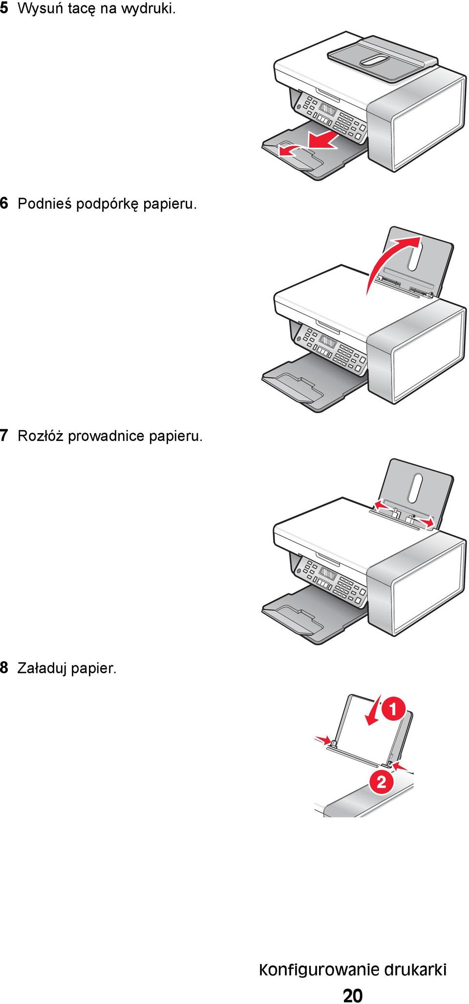 7 Rozłóż prowadnice papieru.