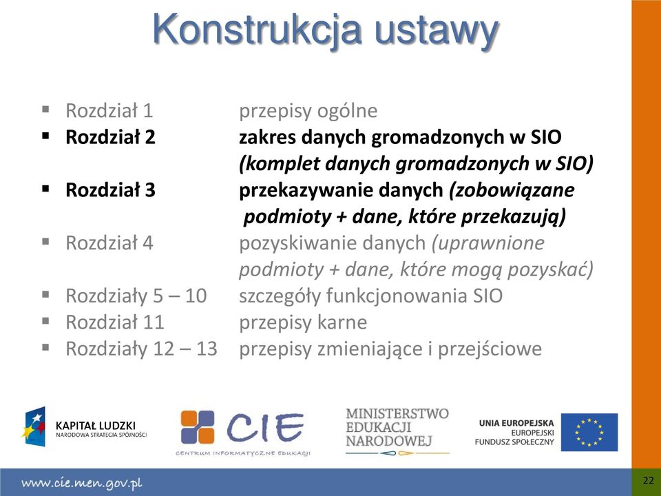 danych (zobowiązane podmioty + dane, które przekazują) pozyskiwanie danych (uprawnione podmioty +