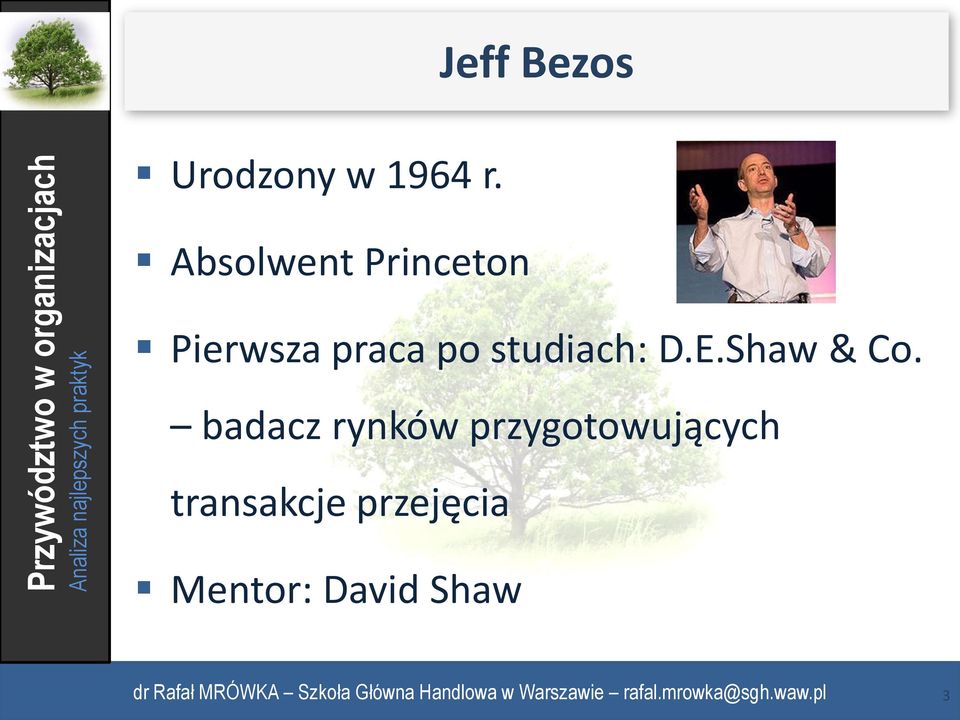praca po studiach: D.E.Shaw & Co.