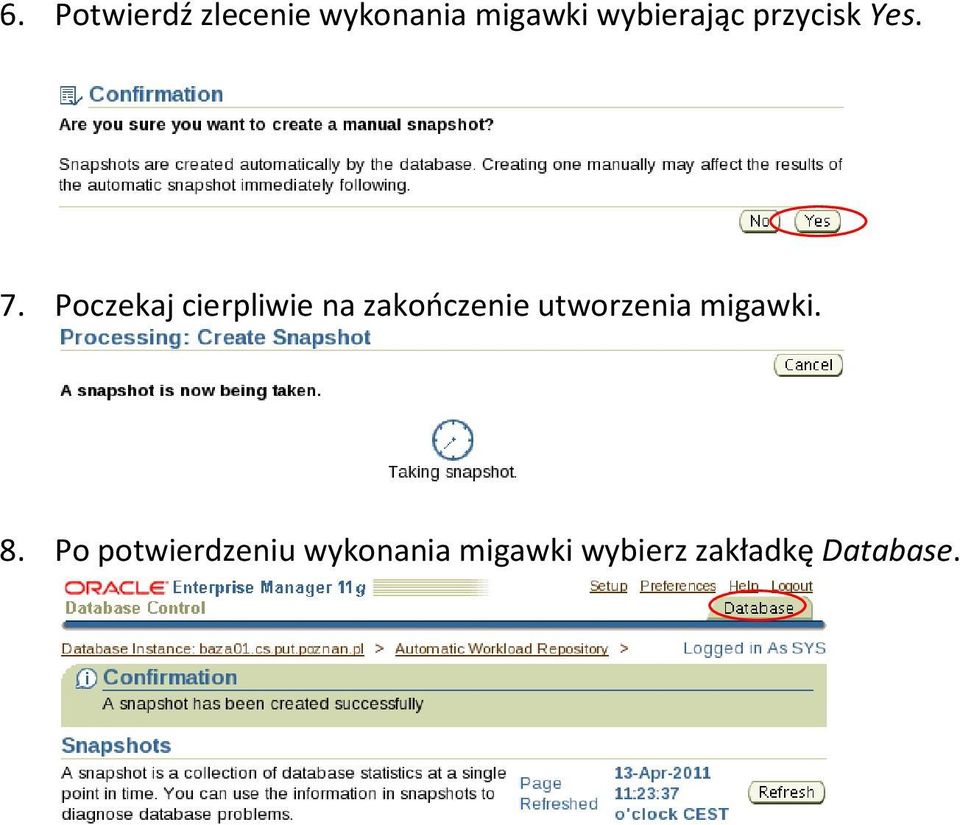 Poczekaj cierpliwie na zakończenie utworzenia