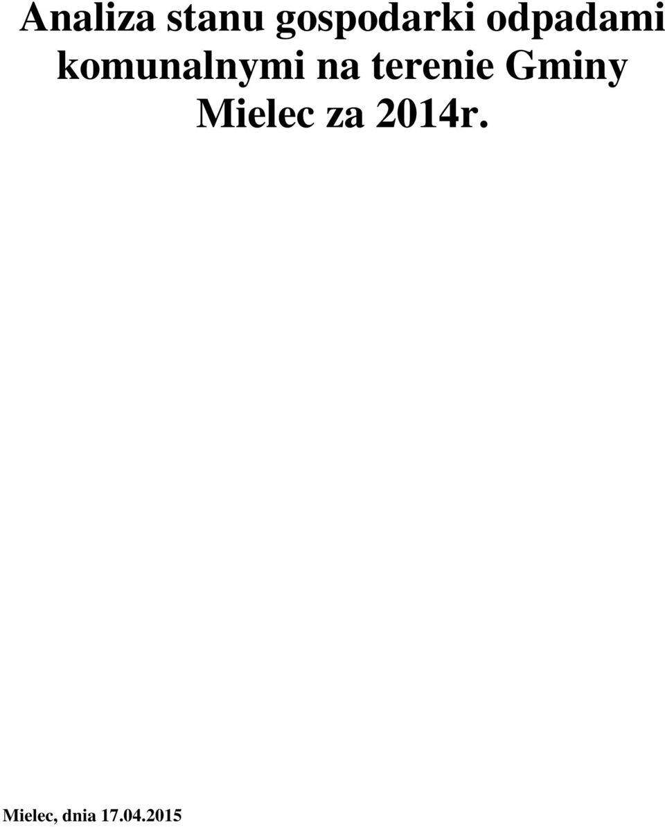terenie Gminy Mielec za