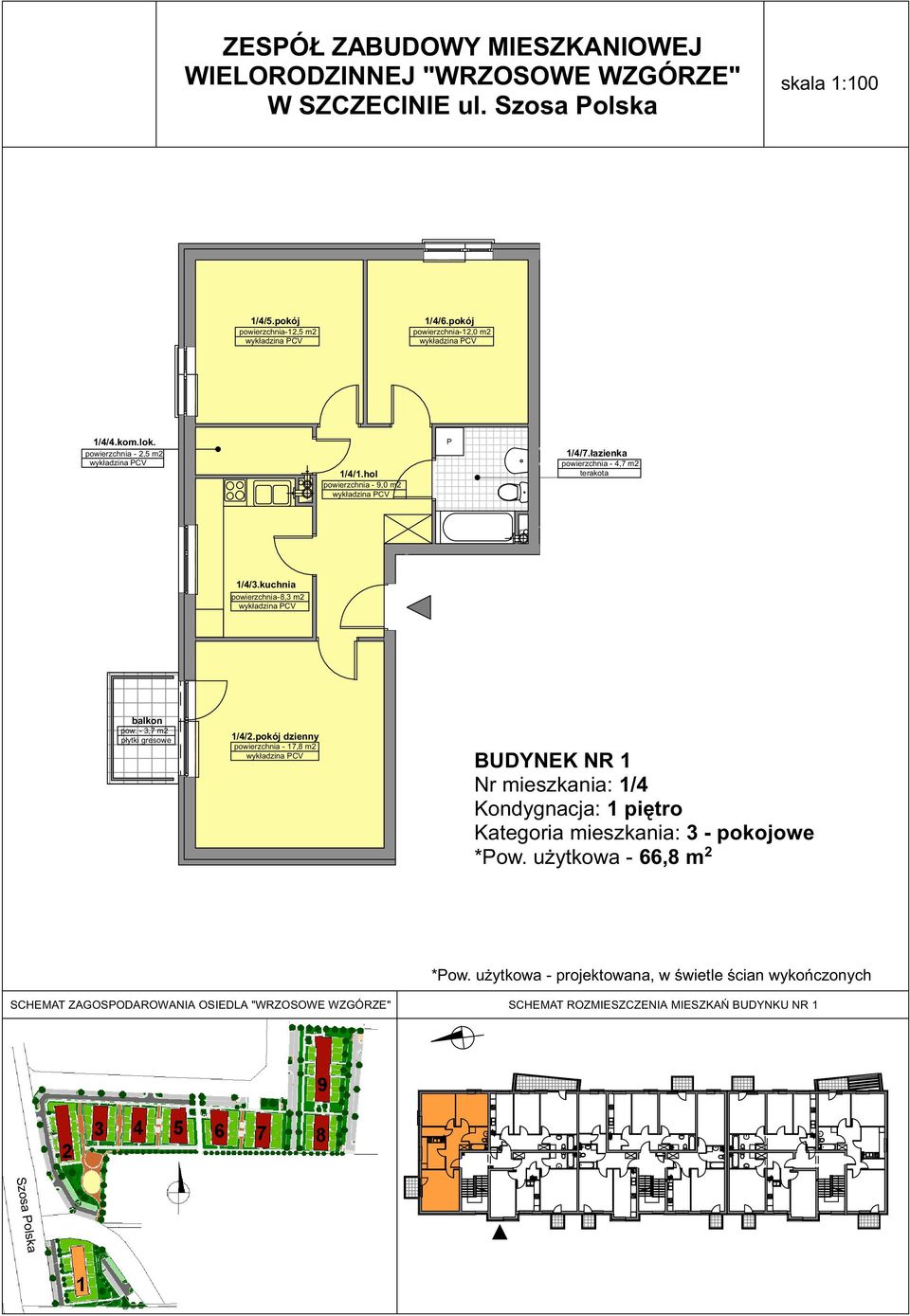 kuchnia powierzchnia-8,3 m2 L balkon pow. - 3,7m2 1/4/2.