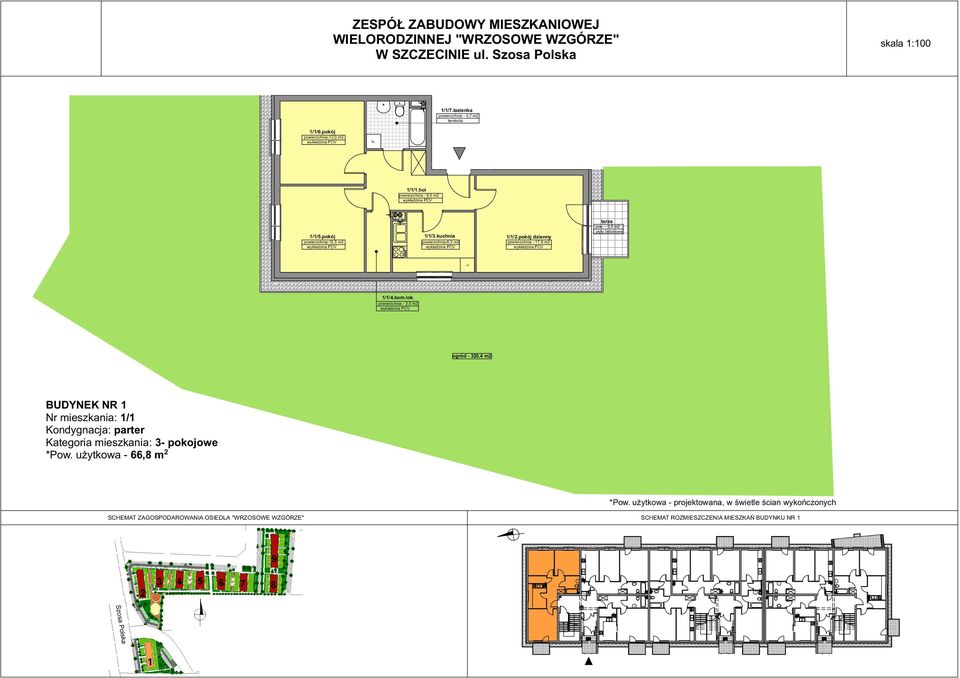 pokój dzienny powierzchnia - 17,8m2 taras pow. - 3,5m2 płyty betonowe 1/1/4.kom.lok.