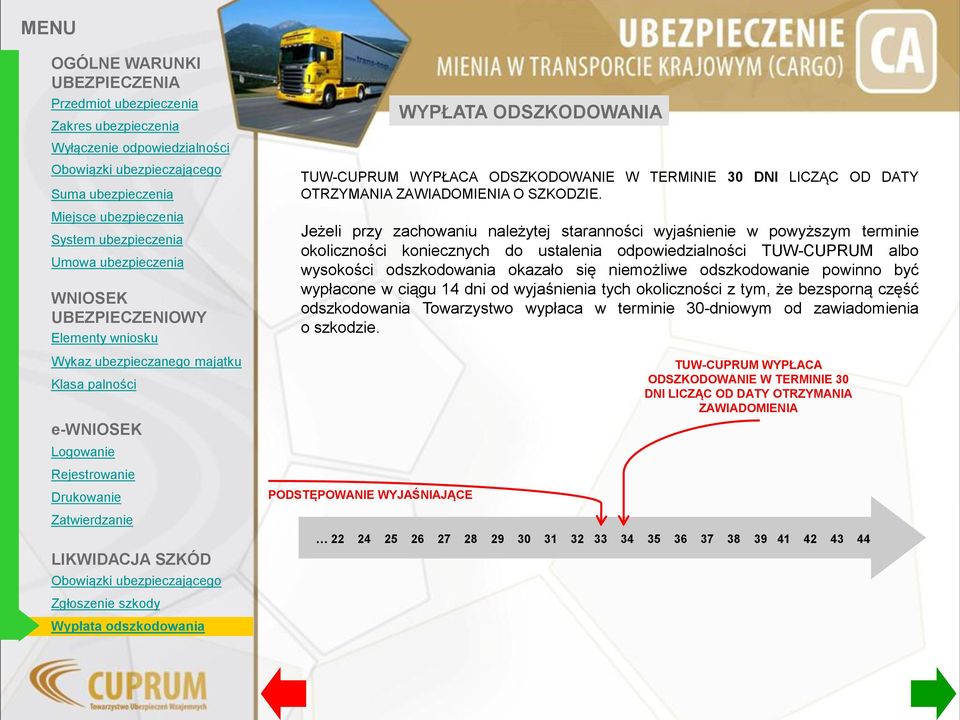 okazało się niemożliwe odszkodowanie powinno być wypłacone w ciągu 14 dni od wyjaśnienia tych okoliczności z tym, że bezsporną część odszkodowania Towarzystwo wypłaca w