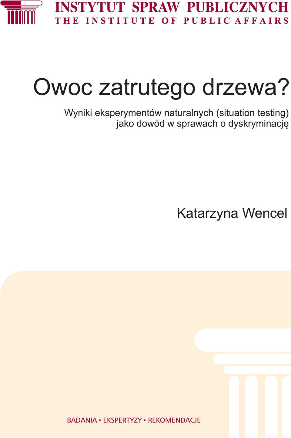(situation testing) jako dowód w