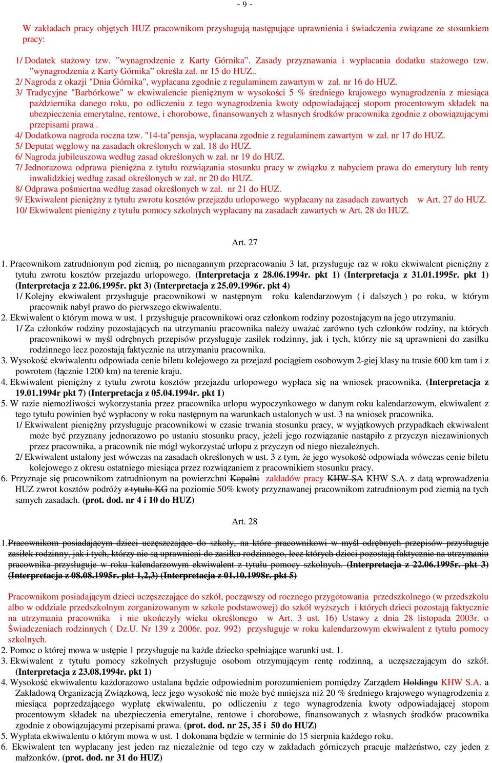nr 16 do HUZ.