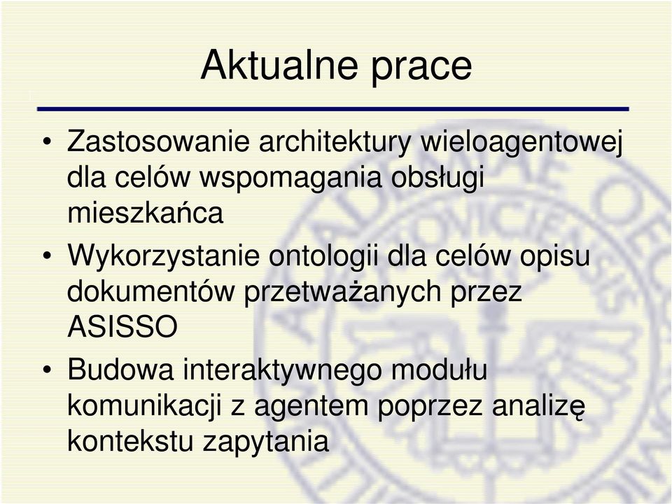 celów opisu dokumentów przetwaanych przez ASISSO Budowa