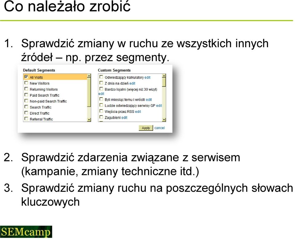 przez segmenty. 2.