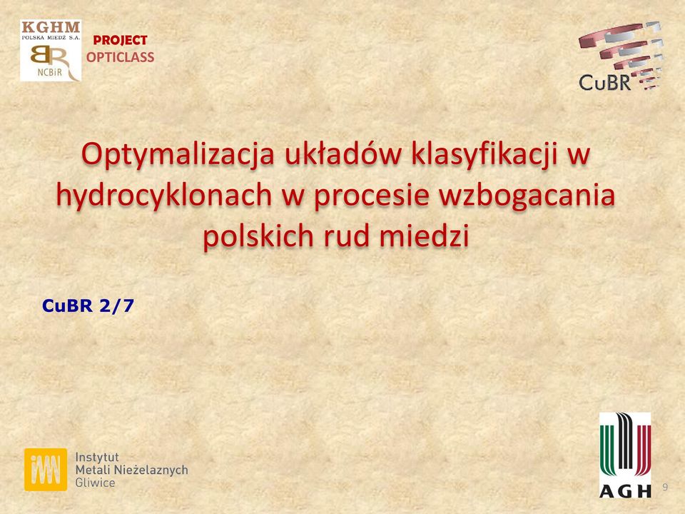 klasyfikacji w hydrocyklonach
