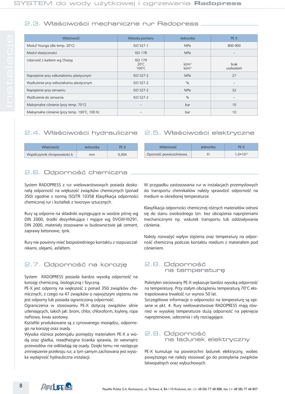 Wydłużenie przy odkształceniu plastycznym ISO 527-2 % Naprężenie przy zerwaniu ISO 527-2 MPa 32 Wydłużenie do zerwania ISO 527-2 % Maksymalne ciśnienie (przy temp.