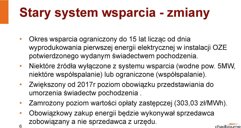 5MW, niektóre współspalanie) lub ograniczone (współspalanie).