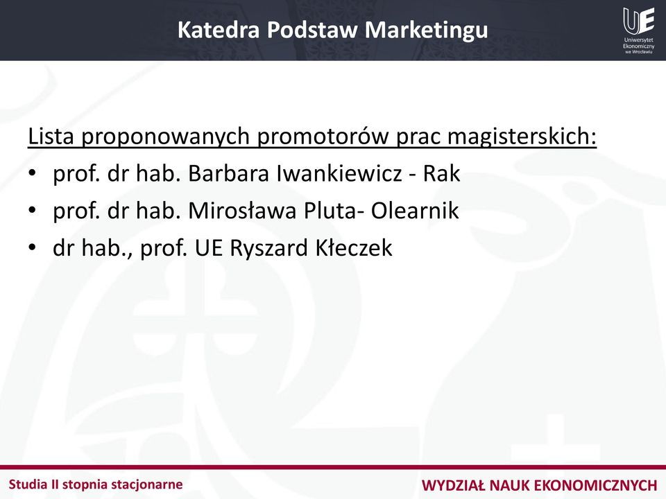 Barbara Iwankiewicz - Rak prof. dr hab.