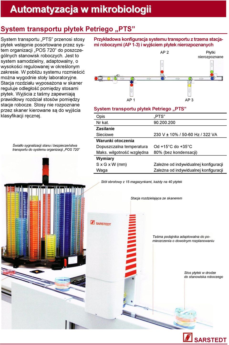 Stacja rozdziału wyposażona w skaner reguluje odległość pomiędzy stosami płytek. Wyjścia z taśmy zapewniają prawidłowy rozdział stosów pomiędzy stacje robocze.