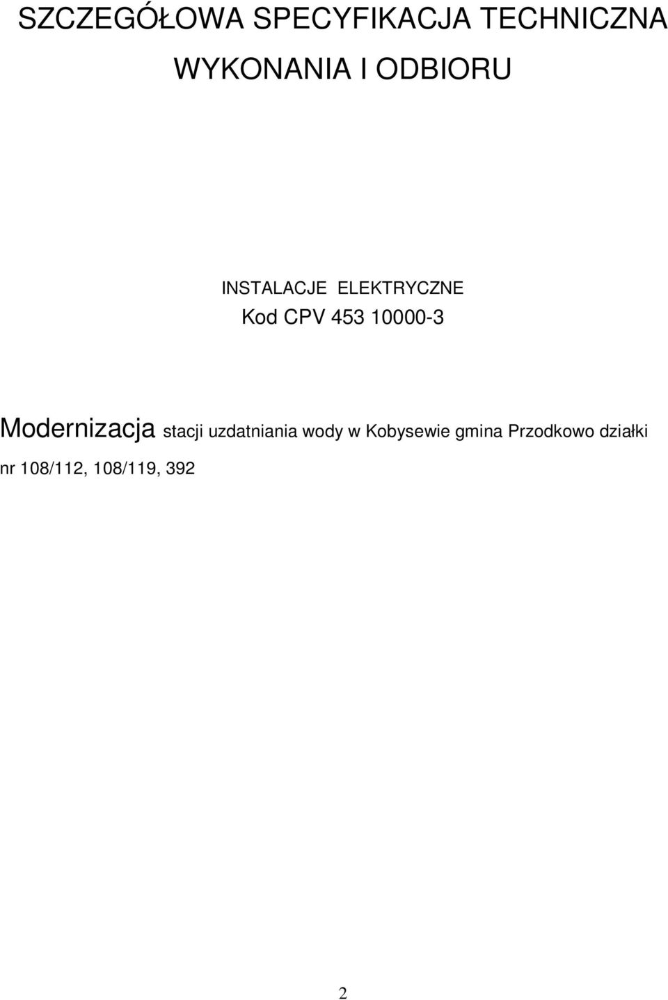 10000-3 Modernizacja stacji uzdatniania wody w