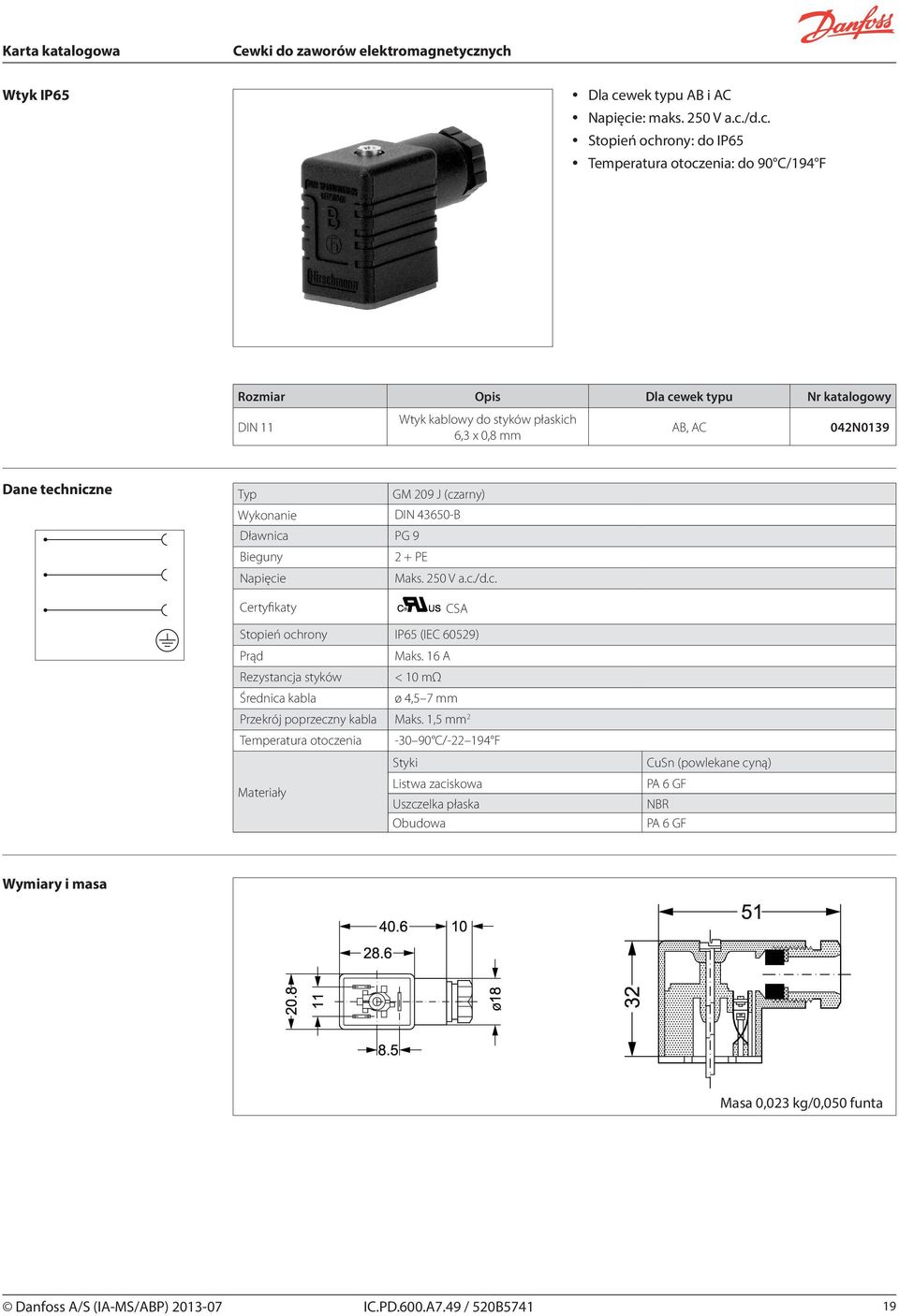 e: maks. 250 V a.c.