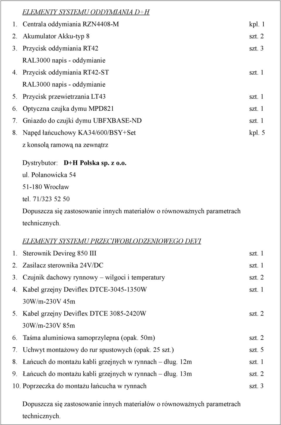 Napęd łańcuchowy KA34/600/BSY+Set kpl. 5 z konsolą ramową na zewnątrz Dystrybutor: D+H Polska sp. z o.o. ul. Polanowicka 54 51-180 Wrocław tel.