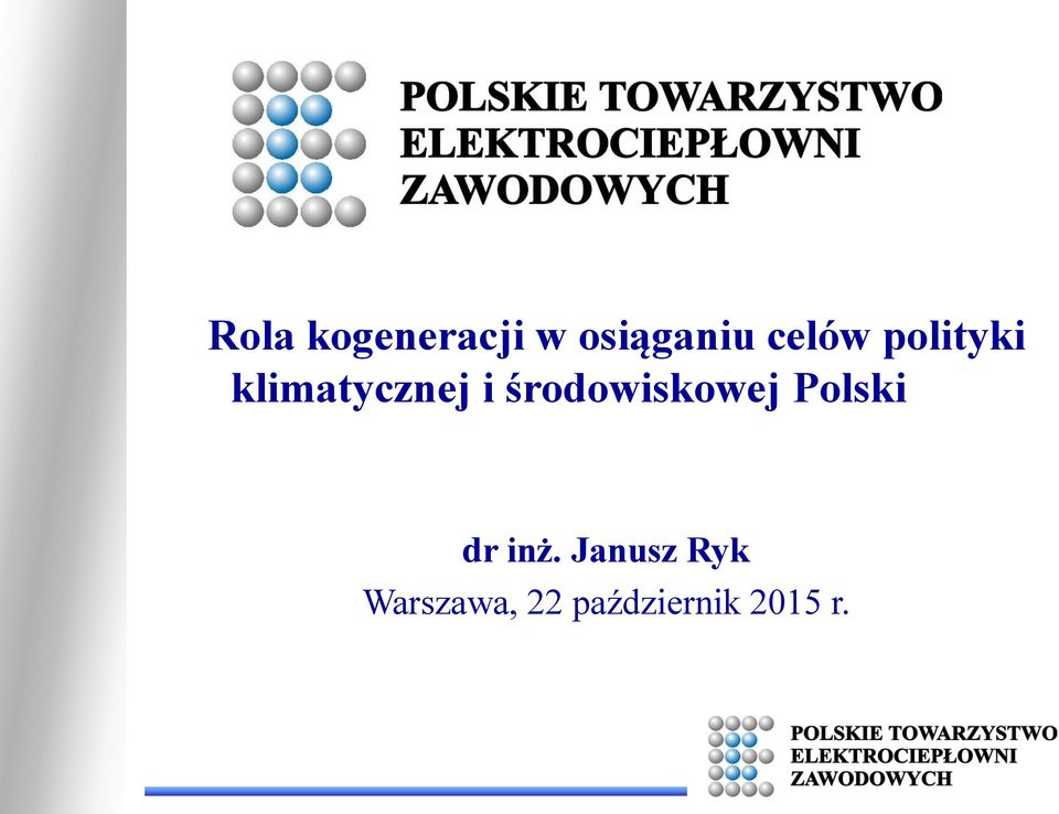 środowiskowej Polski dr inż.