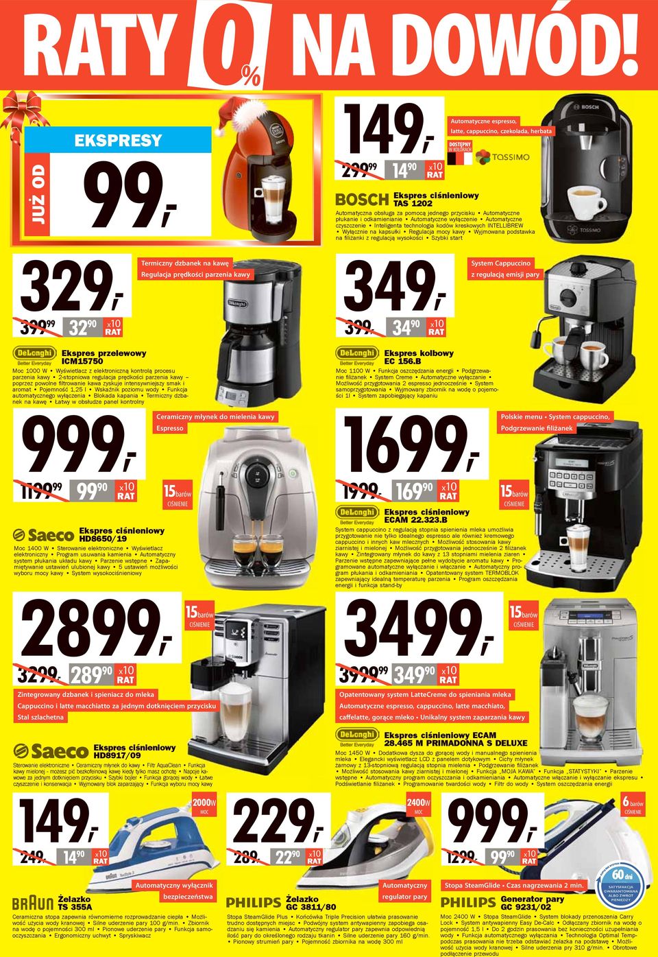 automatycznego wyłączenia Blokada kapania Termiczny dzbanek 999, na kawę Łatwy w obsłudze panel kontrolny Ceramiczny młynek do mielenia kawy Espresso 99 90 NA DOWÓD!