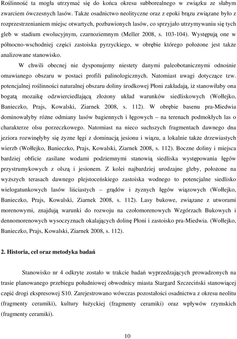 (Meller 2008, s. 103-104). Występują one w północno-wschodniej części zastoiska pyrzyckiego, w obrębie którego położone jest także analizowane stanowisko.