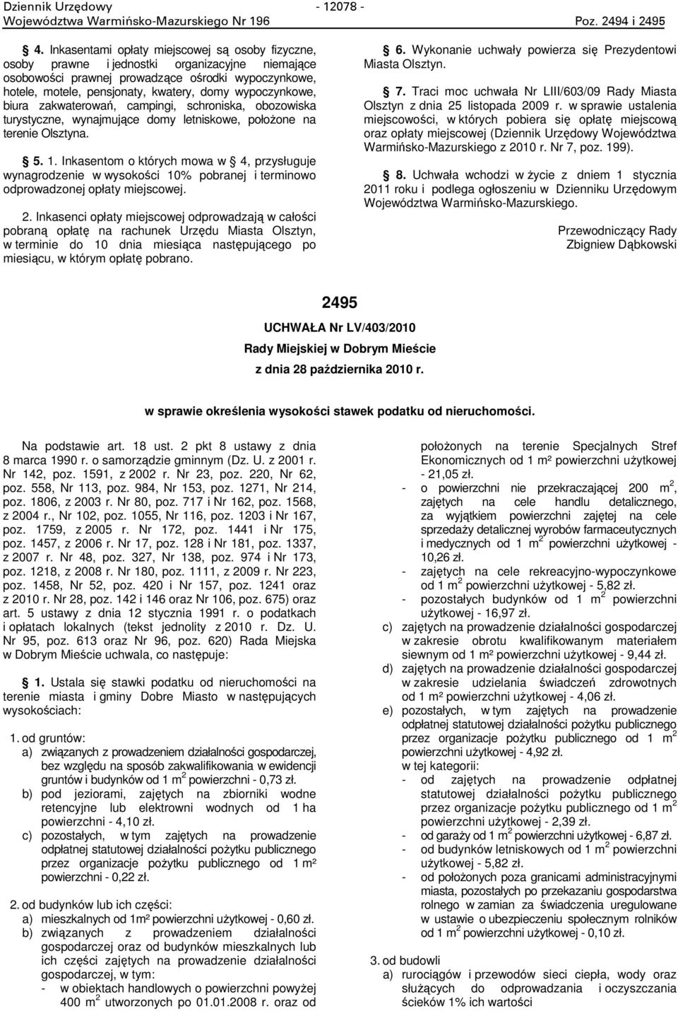 wypoczynkowe, biura zakwaterowań, campingi, schroniska, obozowiska turystyczne, wynajmujące domy letniskowe, położone na terenie Olsztyna. 5. 1.