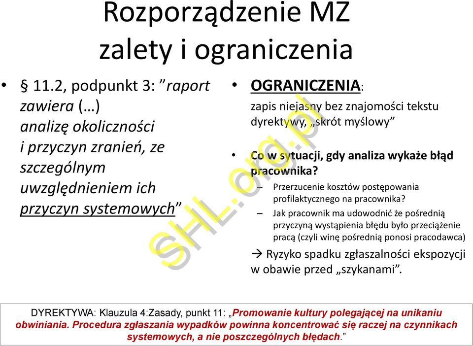 skrót myślowy Co w sytuacji, gdy analiza wykaże błąd pracownika? Przerzucenie kosztów postępowania profilaktycznego na pracownika?