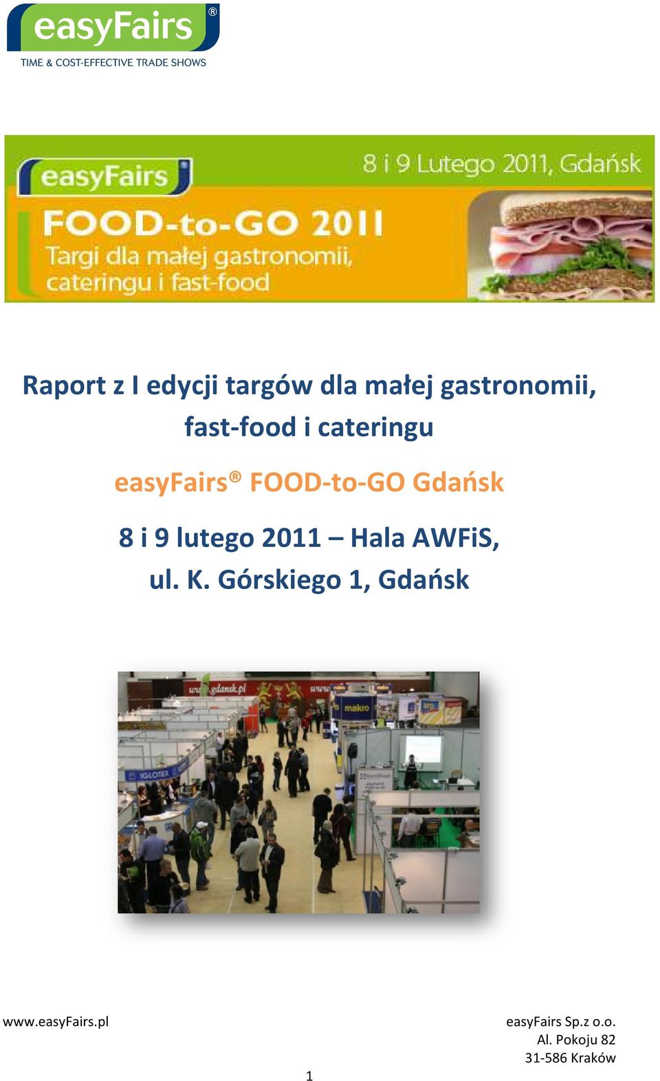 i cateringu easyfairs FOOD-to-GO Gdańsk 8 i 9