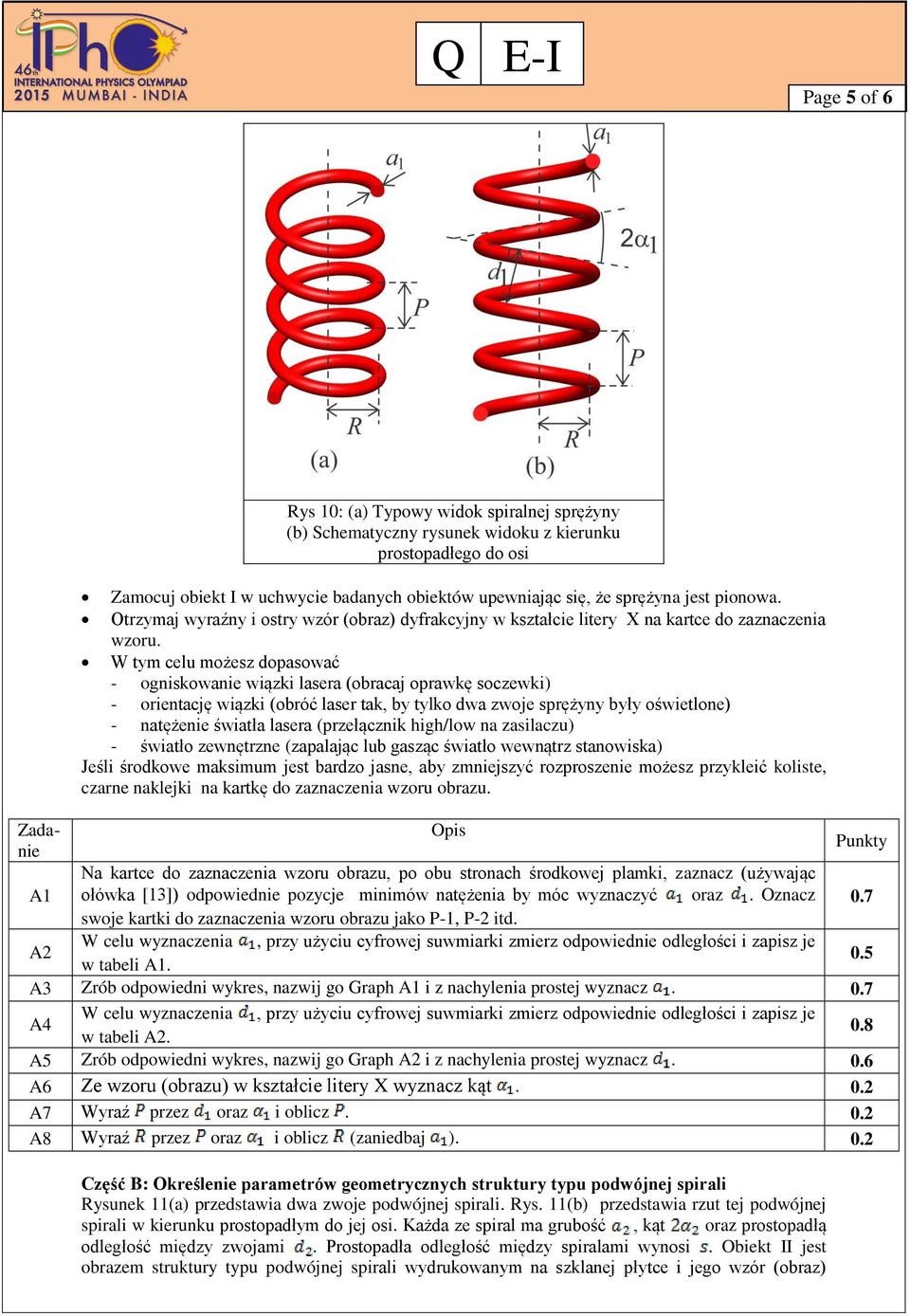 W tym celu możesz dopasować - ogniskowanie wiązki lasera (obracaj oprawkę soczewki) - orientację wiązki (obróć laser tak, by tylko dwa zwoje sprężyny były oświetlone) - natężenie światła lasera