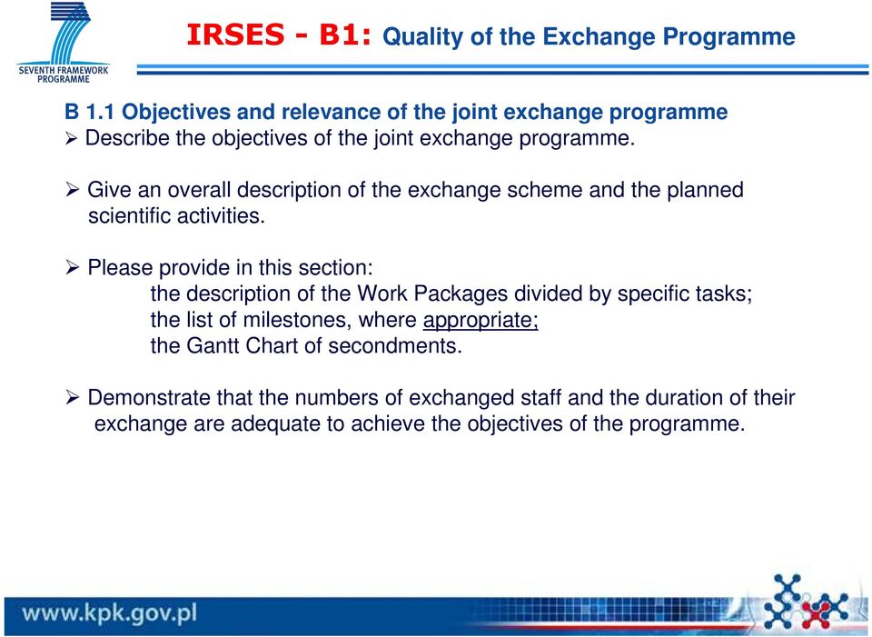 Give an overall description of the exchange scheme and the planned scientific activities.