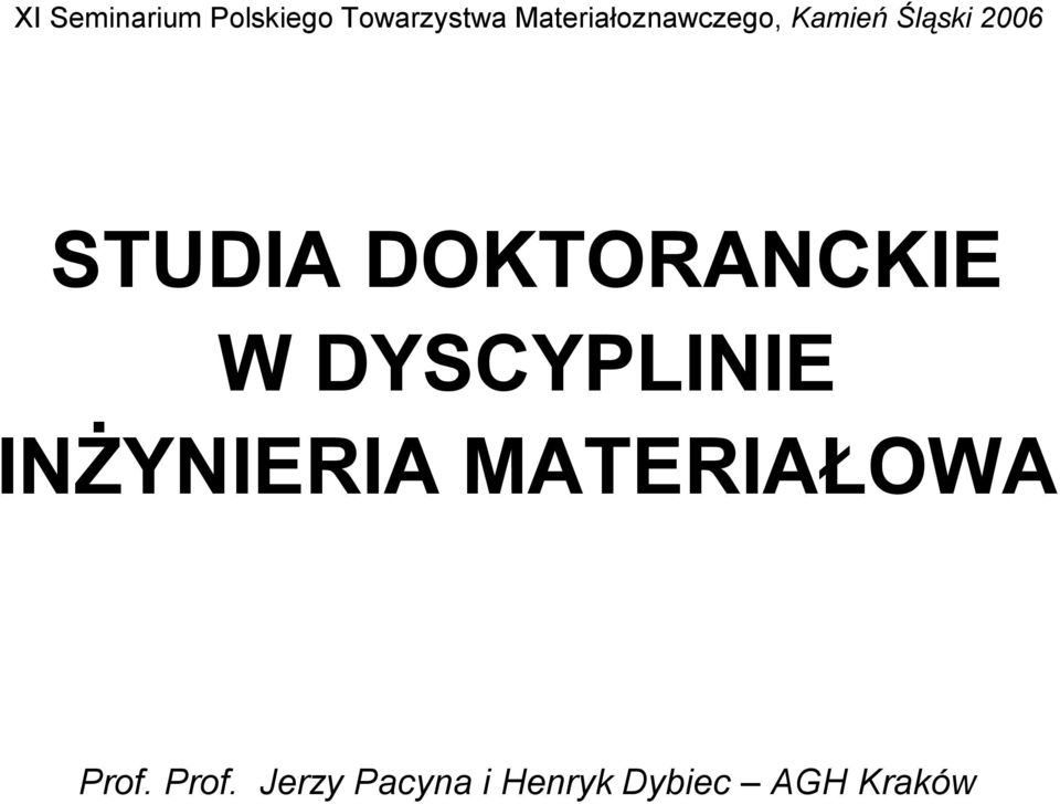 MATERIAŁOWA Prof.