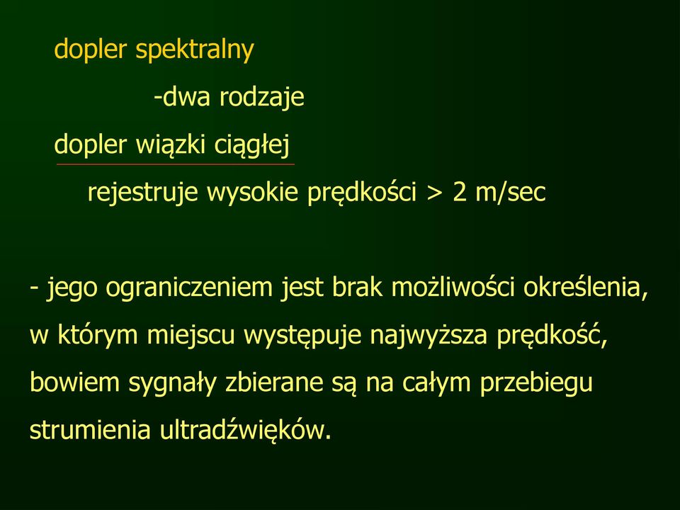 możliwości określenia, w którym miejscu występuje najwyższa