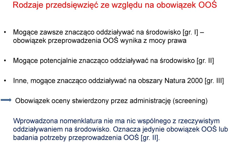 II] Inne, mogące znacząco oddziaływać na obszary Natura 2000 [gr.