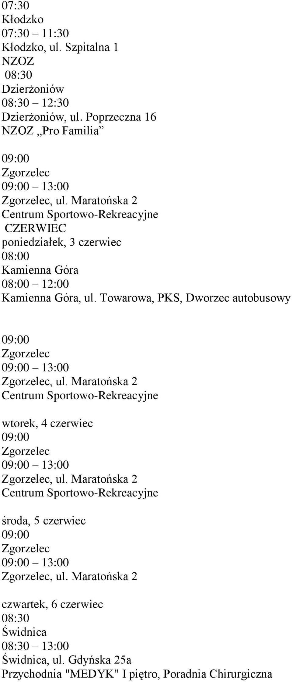 Towarowa, PKS, Dworzec autobusowy Zgorzelec Zgorzelec, ul.