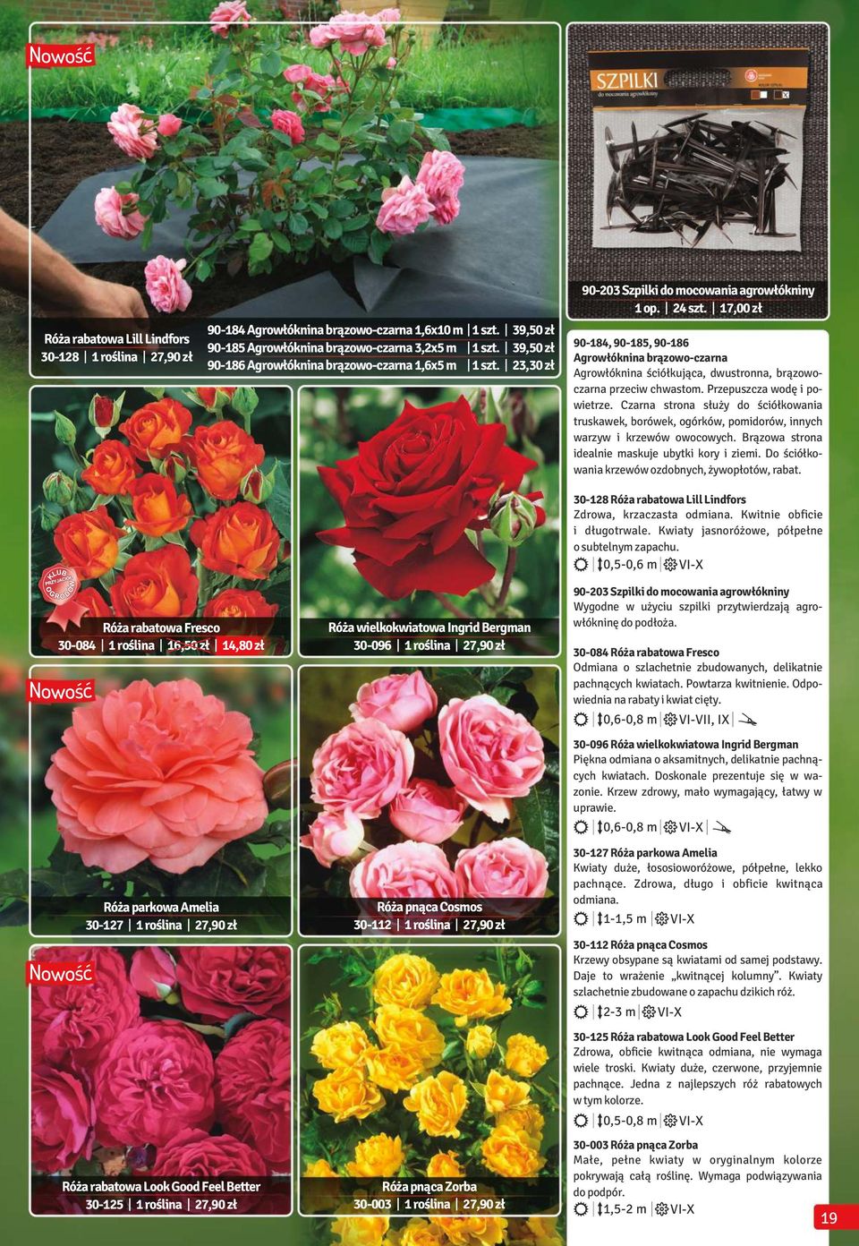 17,00 zł 90-184, 90-185, 90-186 Agrowłóknina brązowo-czarna Agrowłóknina ściółkująca, dwustronna, brązowoczarna przeciw chwastom. Przepuszcza wodę i powietrze.