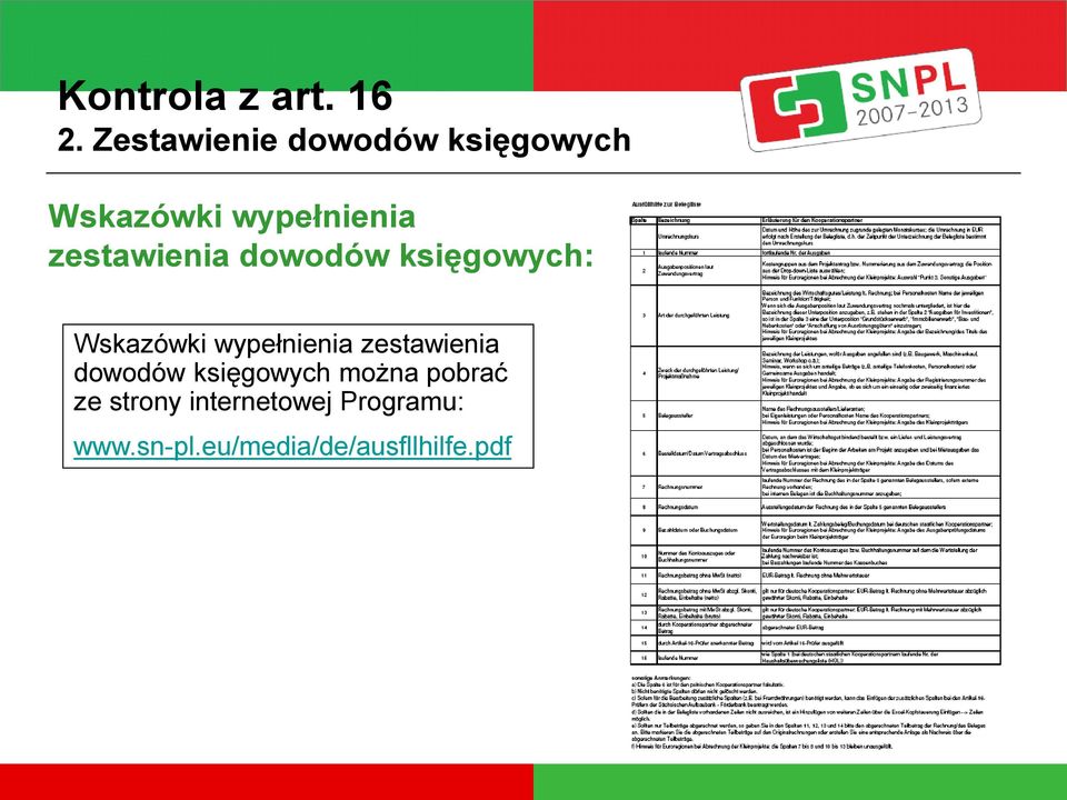 zestawienia dowodów księgowych można pobrać ze strony