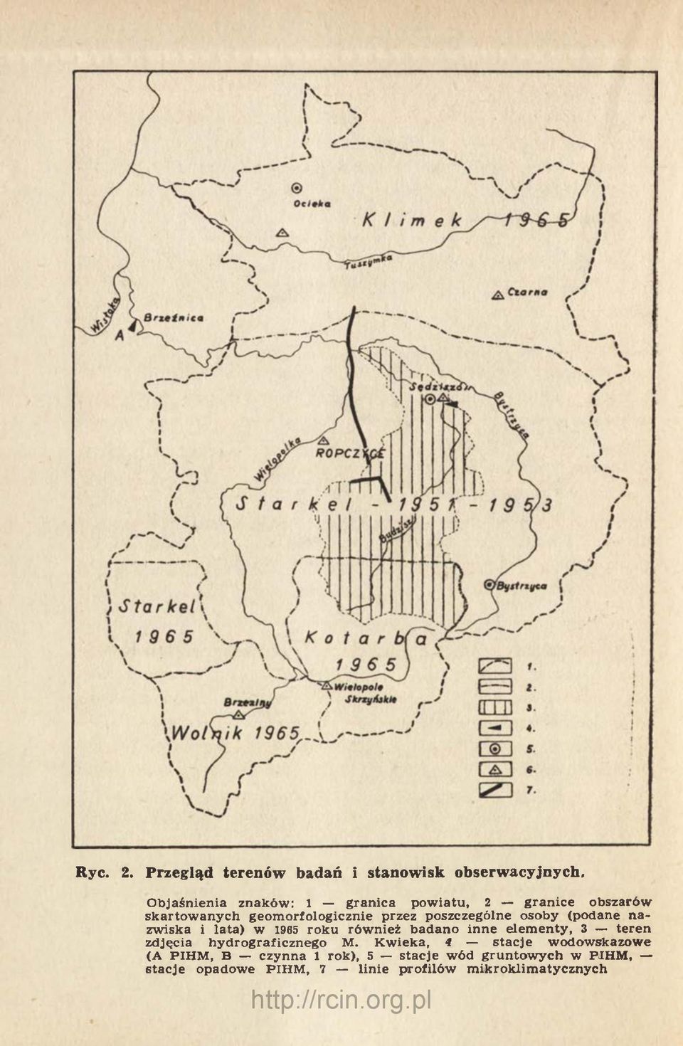 osoby (podane nazwiska i lata) w 1965 roku również badano inne elementy, 3 teren zdjęcia hydrograficznego M.