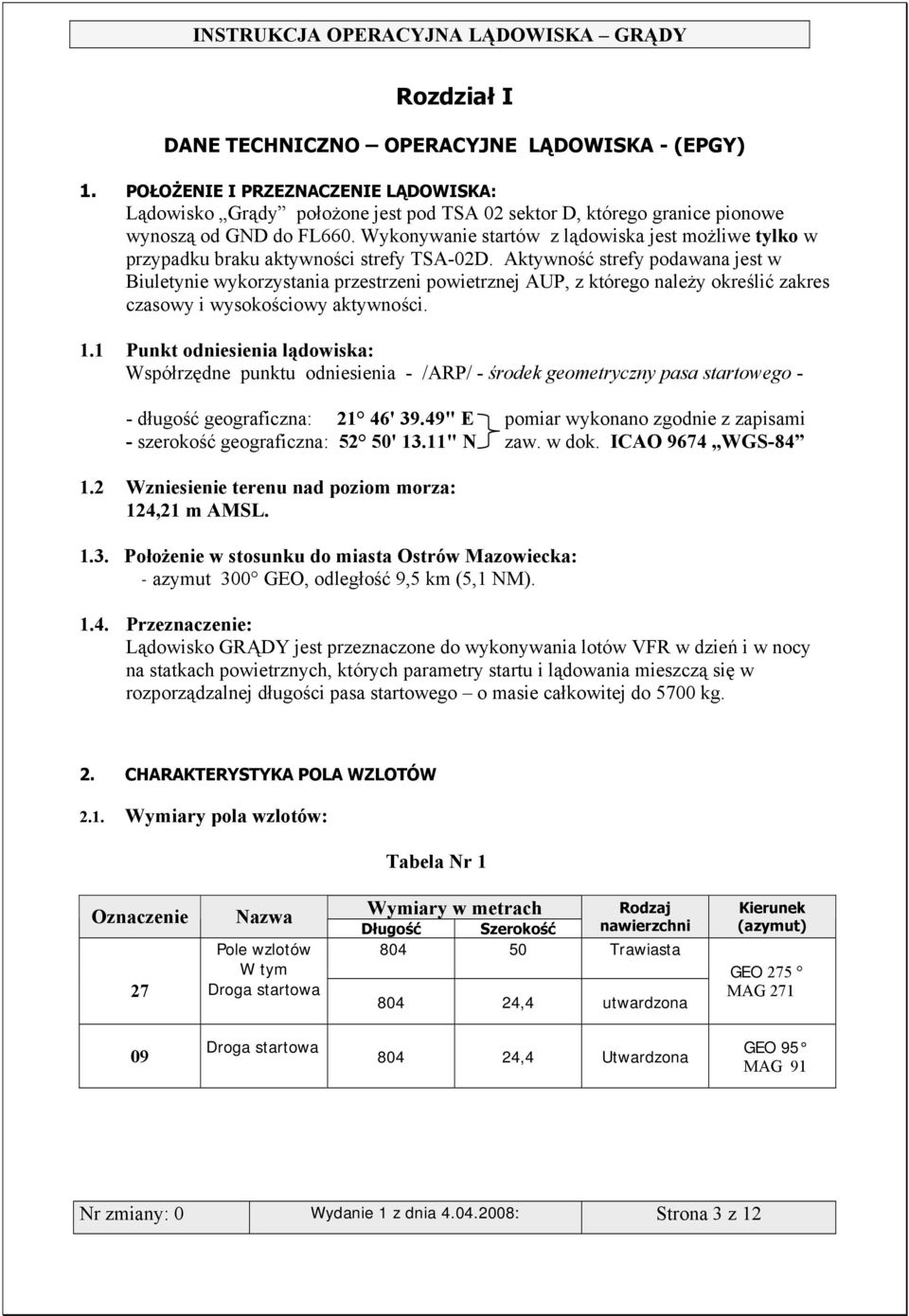 Aktywność strefy podawana jest w Biuletynie wykorzystania przestrzeni powietrznej AUP, z którego należy określić zakres czasowy i wysokościowy aktywności. 1.